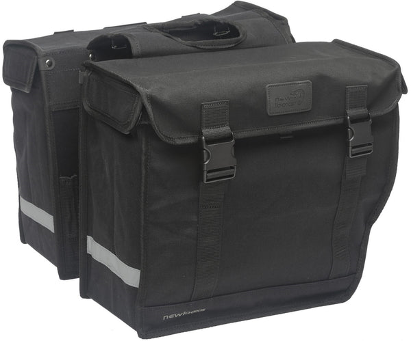 Dubbele fietstas New Looxs Canvas Hybride 46,5 liter 39 x 33 x 19 cm (2x) - zwart