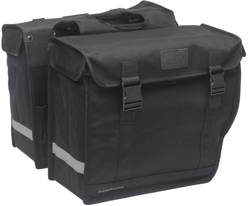 Dubbele fietstas New Looxs Canvas Hybride 46,5 liter 39 x 33 x 19 cm (2x) - zwart