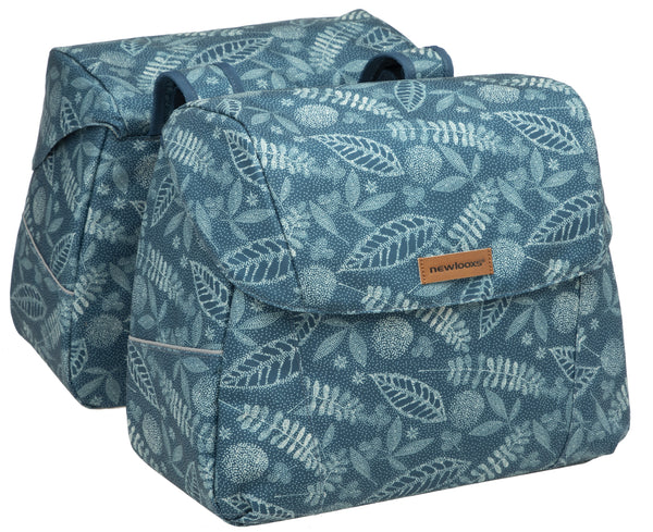 Dubbele fietstas New Looxs Joli Double 37 liter 38 x 18 x 30 cm (2x) - forest blue