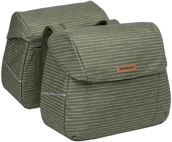 Dubbele fietstas New Looxs Joli Double Nomi 37 liter 38 x 30 x 18 cm (2x) - nomi green