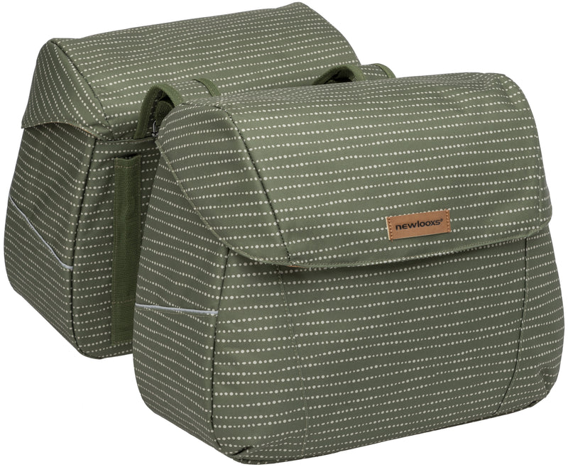 Dubbele fietstas New Looxs Joli Double Nomi 37 liter 38 x 30 x 18 cm (2x) - nomi green