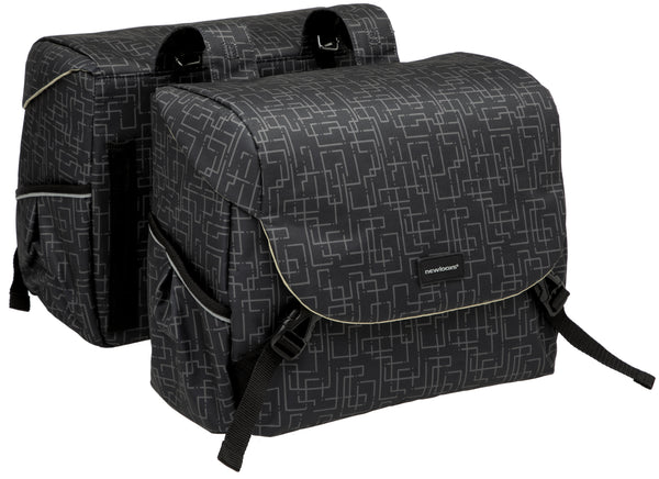 Dubbele fietstas New Looxs Mondi Joy Double MIK 38 liter 37 x 16 x 32 cm (2x) - ivy black
