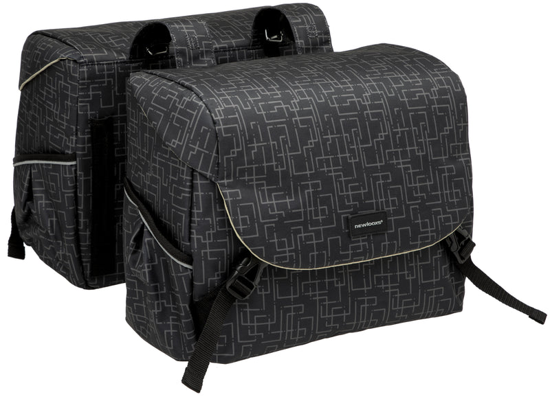 Dubbele fietstas New Looxs Mondi Joy Double MIK 38 liter 37 x 16 x 32 cm (2x) - ivy black