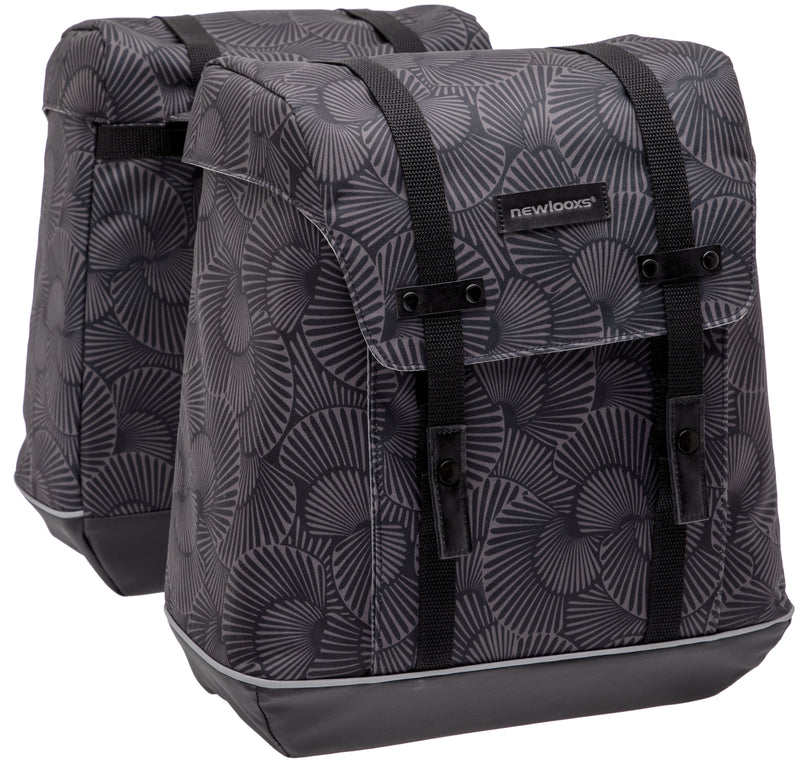 Dubbele fietstas New Looxs Alba Double 34 liter 32 x 35 x 16 cm (2x) - selo black