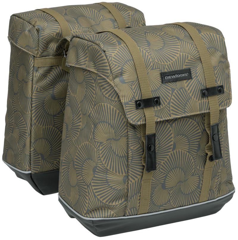 Dubbele fietstas New Looxs Alba Double 34 liter 32 x 35 x 16 cm (2x) - selo bronze