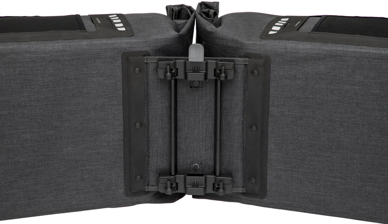 Dubbele fietstas New Looxs Varo Racktime 40 liter 28 x 43 x 17 cm (x2) - grijs