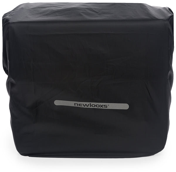 Regenhoes New Looxs voor dubbele tassen 40cm x 97cm met reflectie - zwart