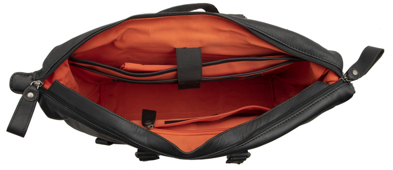 Fietstas New Looxs Verla 21 liter 34 x 18 x 44cm - gemaakt van luxe leer - cognac