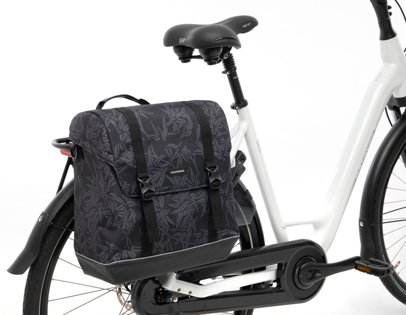 Fietstas New Looxs Alba Single Bamboo 21 liter 37 x 17 x 37cm - zwart