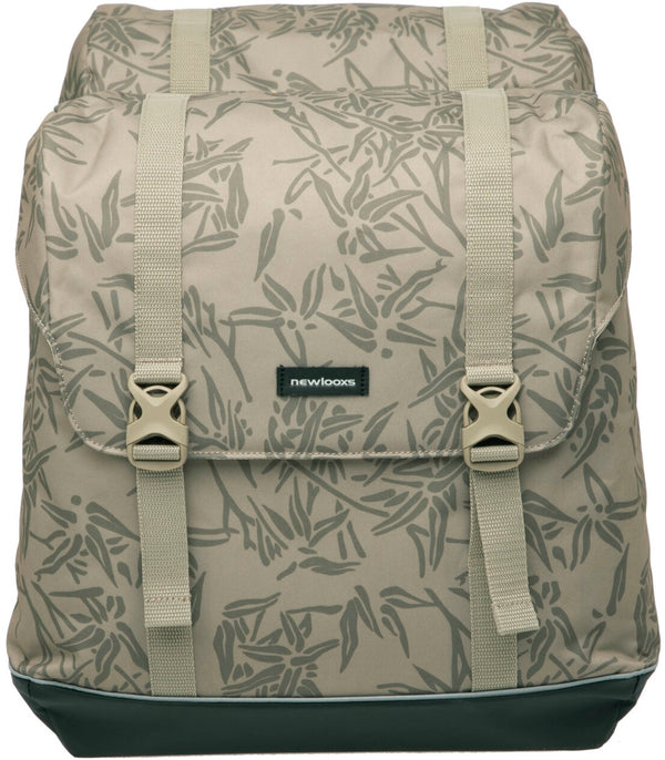 Dubbele fietstas New Looxs Alba Double Bamboo 42 liter 37 x 17 x 37cm (x2) - sand