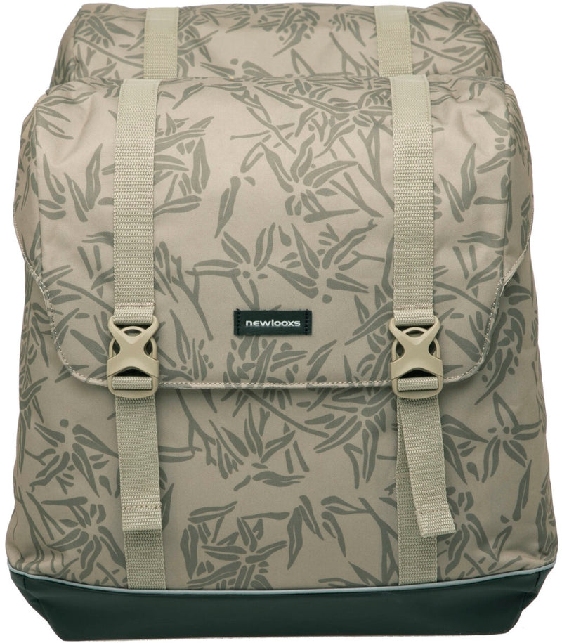 Dubbele fietstas New Looxs Alba Double Bamboo 42 liter 37 x 17 x 37cm (x2) - sand