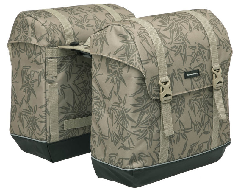 Dubbele fietstas New Looxs Alba Double MIK Bamboo 42 liter 37 x 17 x 37cm (2x) - sand
