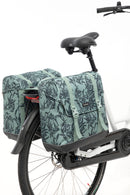 Dubbele fietstas New Looxs Alba Double MIK Bamboo 42 liter 37 x 17 x 37cm (x2) - groen