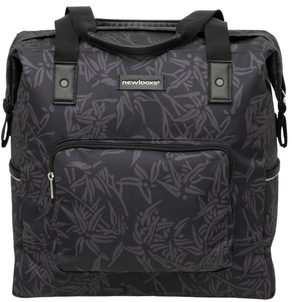 Fietstas New Looxs Camella Bamboo 24,5 liter 36 x 19 x 36 cm - zwart