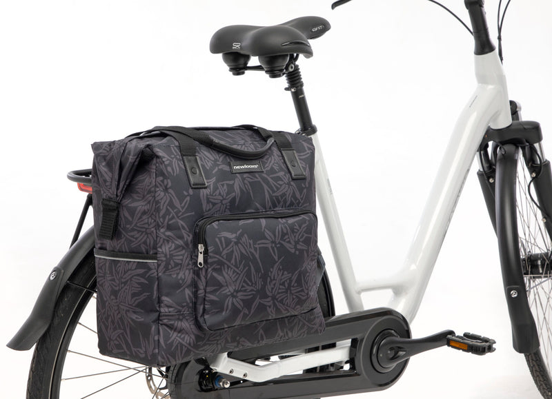 Fietstas New Looxs Camella Bamboo 24,5 liter 36 x 19 x 36 cm - zwart
