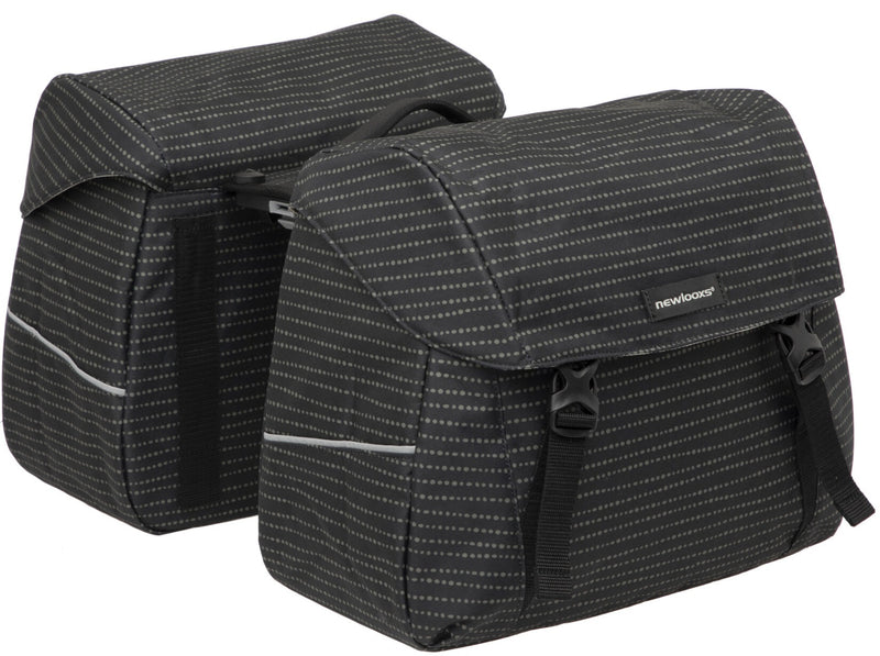 Dubbele fietstas New Looxs Joli Double Nomi 37,0 liter 38 x 18 x 30 cm (2x) - zwart