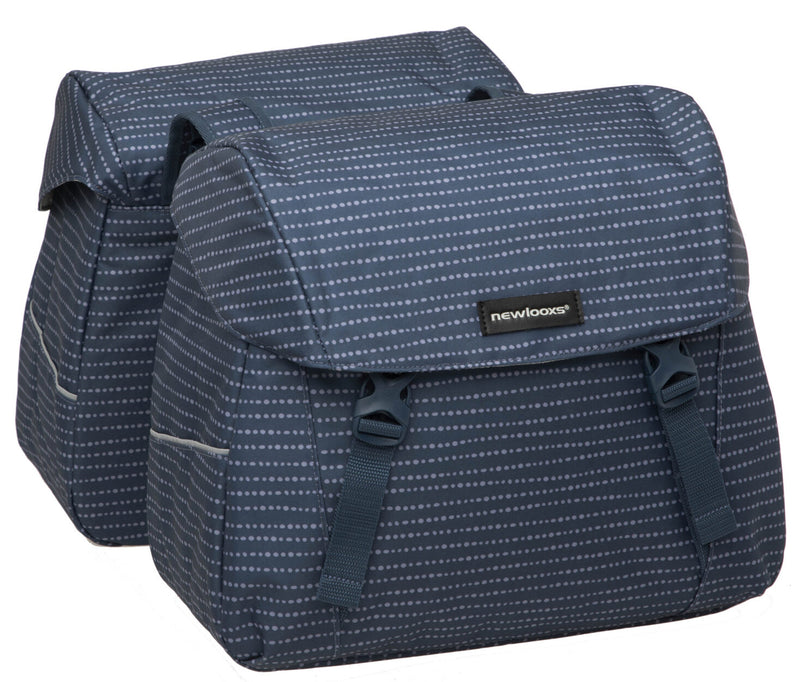 Dubbele fietstas New Looxs Joli Double Nomi 37,0 liter 38 x 18 x 30 cm (x2) - blauw