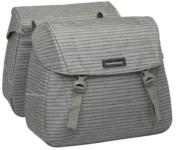 Dubbele fietstas New Looxs Joli Double Nomi 37,0 liter 38 x 18 x 30 cm (x2) - grijs