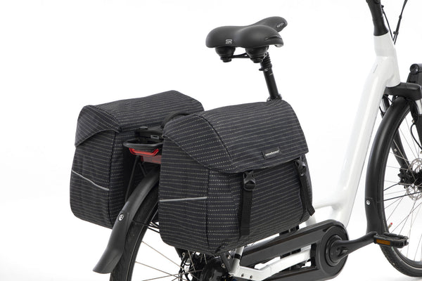 Dubbele fietstas New Looxs Joli Double MIK Nomi 37,0 liter 38 x 18 x 30 cm (x2) - zwart