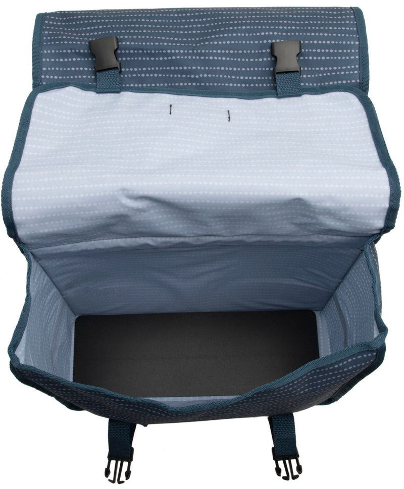 Dubbele fietstas New Looxs Fiori Double Nomi 30 liter 37 x 33 x 12,5 cm (x2) - blauw