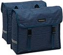 Dubbele fietstas New Looxs Fiori Double Nomi 30 liter 37 x 33 x 12,5 cm (x2) - blauw