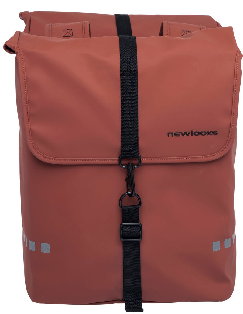 Dubbele fietstas New Looxs Odense Double 39 liter 34 x 16 x 38 cm (x2)- rust