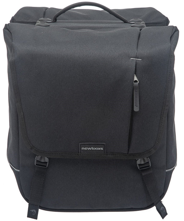 Dubbele fietstas New Looxs Nova Double Racktime 2.0 32 liter - 35 x 15 x 35 cm (x2) - black