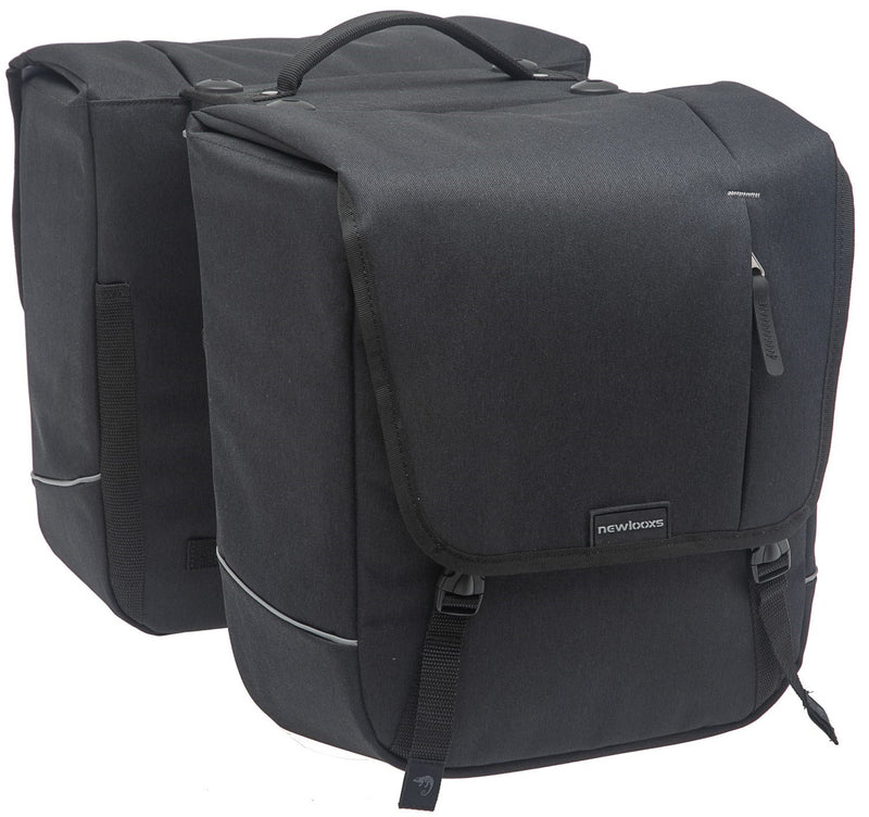 Dubbele fietstas New Looxs Nova Double Racktime 2.0 32 liter - 35 x 15 x 35 cm (x2) - black