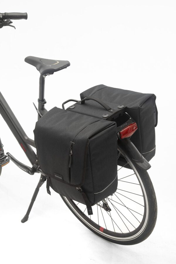 Dubbele fietstas New Looxs Nova Double Racktime 2.0 32 liter - 35 x 15 x 35 cm (x2) - black