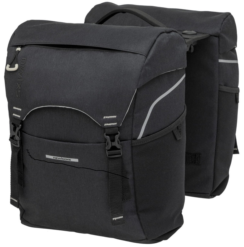 Dubbele fietstas New Looxs Sports Double Racktime 2.0 32 liter - 29 x 16 x 39 cm (x2) - zwart/grijs