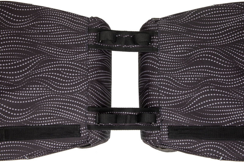 Dubbele fietstas New Looxs Joli Alma 37 liter - 38 x 18 x  30 cm (2x) - zwart