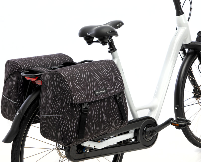 Dubbele fietstas New Looxs Joli Alma 37 liter - 38 x 18 x  30 cm (2x) - zwart