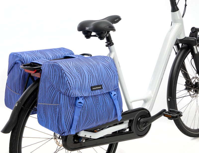 Dubbele fietstas New Looxs Joli Alma 37 liter - 38 x 18 x  30 cm (2x) - blauw