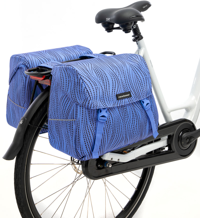 Dubbele fietstas New Looxs Joli Alma 37 liter - 38 x 18 x  30 cm (2x) - blauw