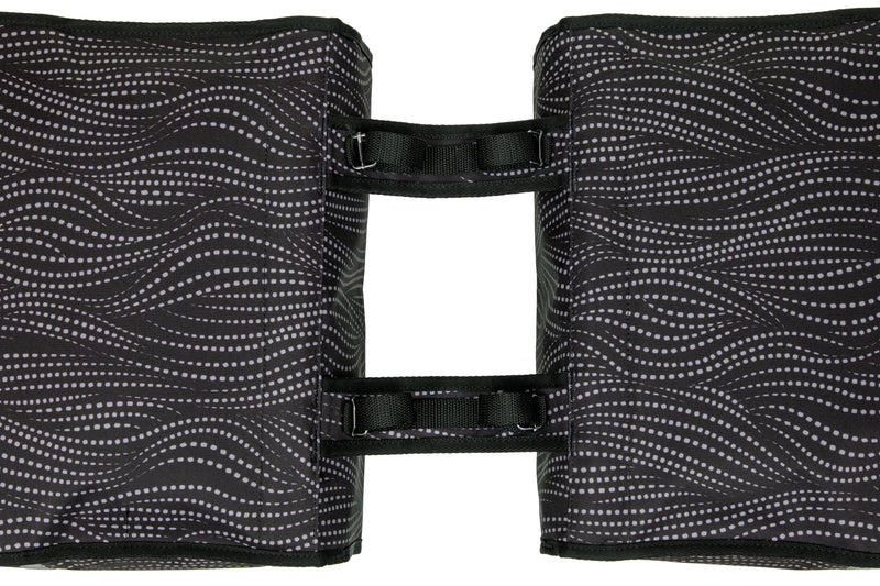 Dubbele fietstas New Looxs Fiori Alma 30 liter - 37 x 12,5 x 33 cm (x2) - zwart