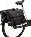 Dubbele fietstas New Looxs Fiori Alma 30 liter - 37 x 12,5 x 33 cm (x2) - zwart