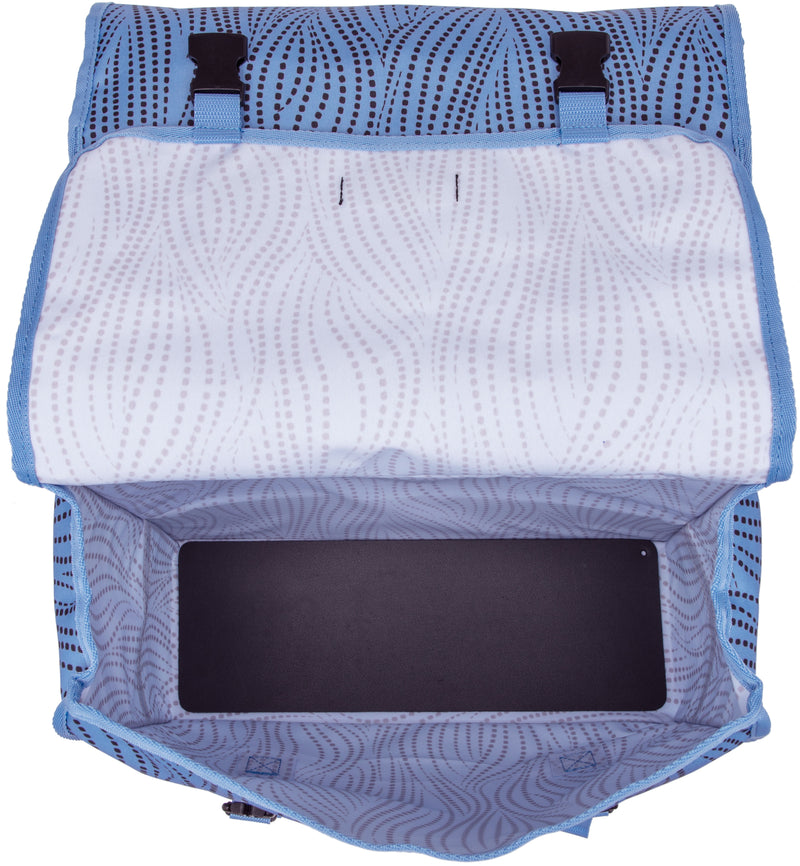 Dubbele fietstas New Looxs Fiori Alma 30 liter - 37 x 12,5 x 33 cm (x2) - blauw