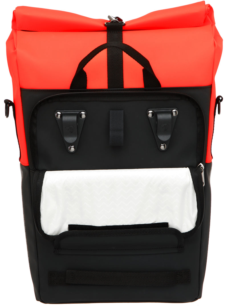 Fietsshopper New Looxs Nyborg 17 liter 30 x 17 x 37 cm - rood/zwart