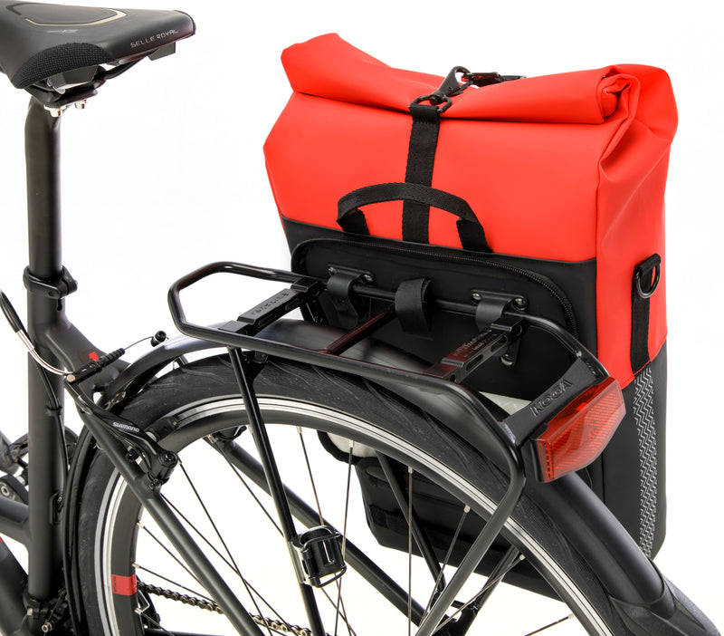 Fietsshopper New Looxs Nyborg 17 liter 30 x 17 x 37 cm - rood/zwart