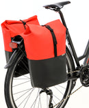 Dubbele fietstas New Looxs Nyborg 34 liter - 30 x 17 x 37cm (x2) - rood/zwart