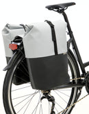 Dubbele fietstas New Looxs Nyborg 34 liter - 30 x 17 x 37cm (x2) - lichtgrijs/zwart
