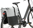 Dubbele fietstas New Looxs Nyborg 34 liter - 30 x 17 x 37cm (x2) - lichtgrijs/zwart