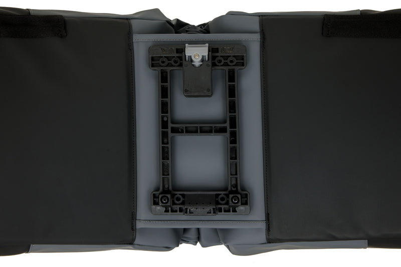 Dubbele fietstas New Looxs Nyborg MIK 34 liter - 30 x 17 x 37cm (x2) - donkergrijs/zwart