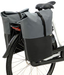 Dubbele fietstas New Looxs Nyborg MIK 34 liter - 30 x 17 x 37cm (x2) - donkergrijs/zwart