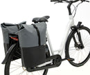 Dubbele fietstas New Looxs Nyborg MIK 34 liter - 30 x 17 x 37cm (x2) - donkergrijs/zwart