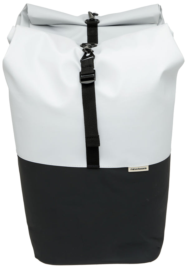 Dubbele fietstas New Looxs Nyborg MIK 34 liter - 30 x 17 x 37cm (x2) - lichtgrijs/zwart