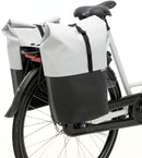 Dubbele fietstas New Looxs Nyborg MIK 34 liter - 30 x 17 x 37cm (x2) - lichtgrijs/zwart
