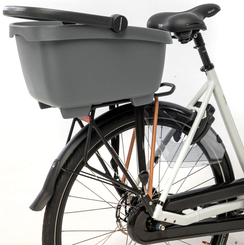 Gerecyclede (honden)fietsmand New Looxs Clipper Racktime 2.0 - anthraciet
