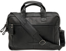 Laptoptas New Looxs Luko 7.5 liter - 42 x 6 x 30 cm - gemaakt van luxe leder - zwart