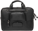 Laptoptas New Looxs Luko 7.5 liter - 42 x 6 x 30 cm - gemaakt van luxe leder - zwart